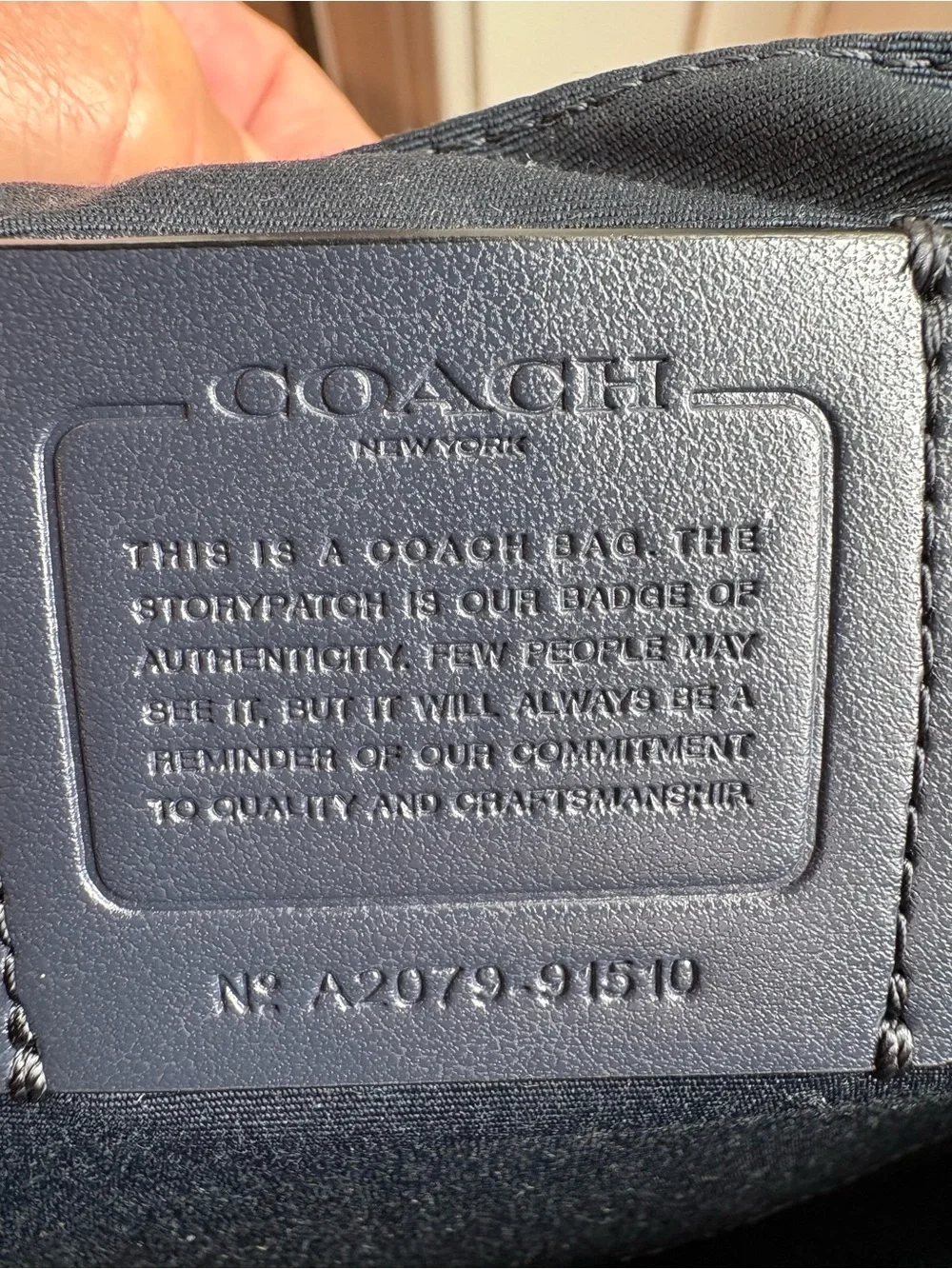 Coach Midnight Navy Signature Satchel NWOT